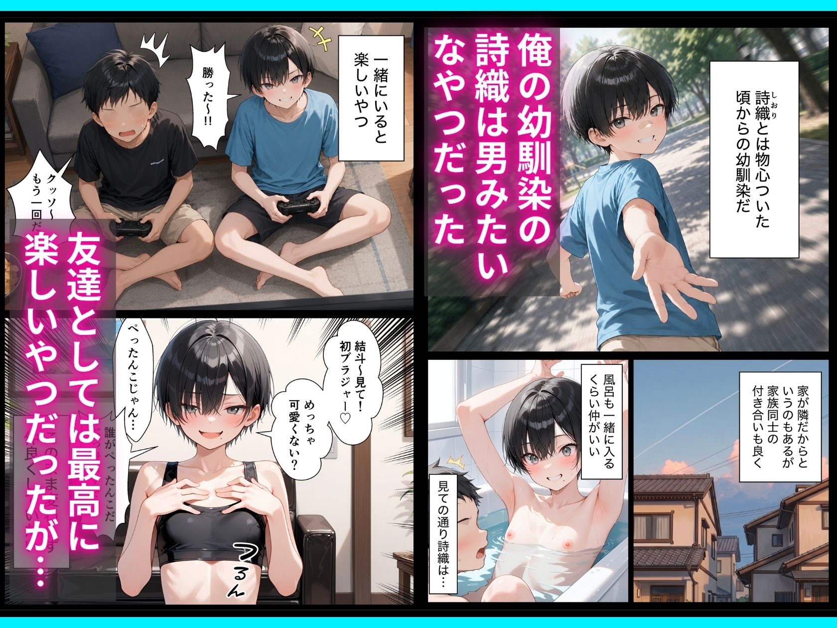 長身ボーイッシュ幼馴染との練習セックスは最高に気持ちいい  前編-サンプル画像1