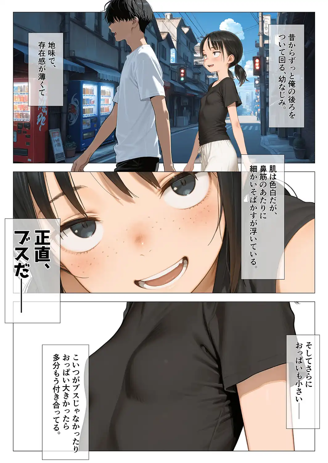 ちいぶす-おっぱい小さくてブスだけどいつでもヤレる幼馴染- モザイク版-サンプル画像4