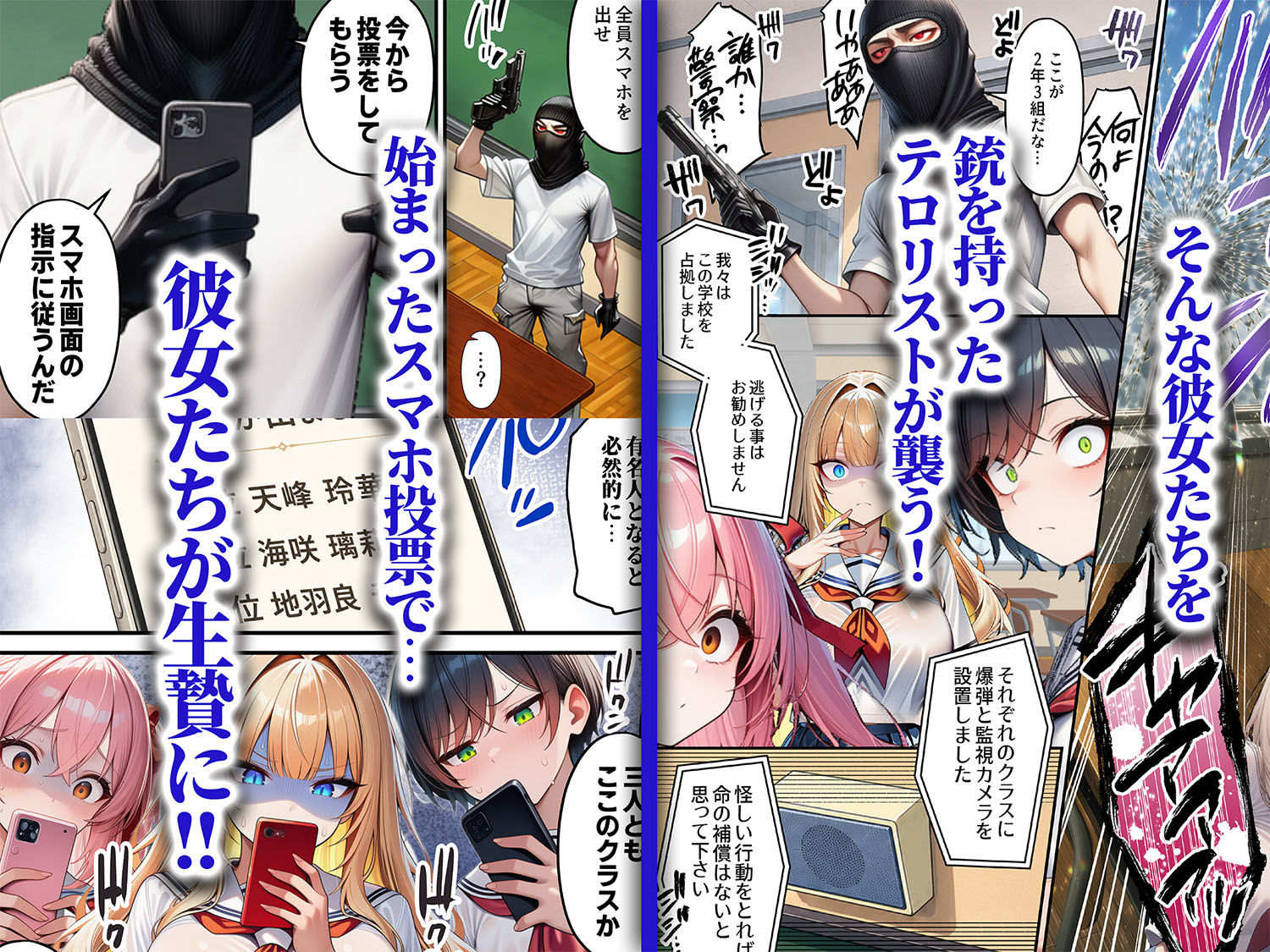 人質ライブ配信2 学園投票編 一軍女子がクラスのおもちゃ-サンプル画像2