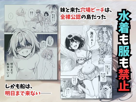妹と秘島へ行ったらヌーディストビーチだった-サンプル画像1