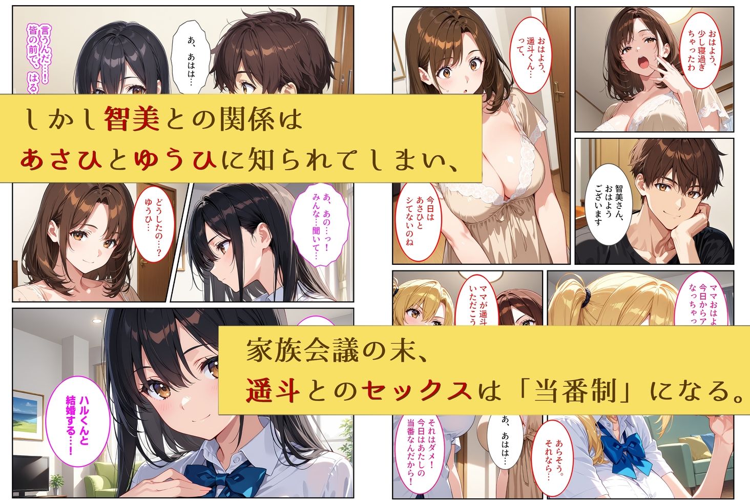 養子になったら爆乳義母と双子義妹に誘惑されて中出しセックスしています！〜孕ませバトル編〜-サンプル画像3